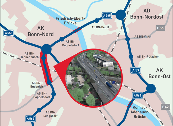 Landkarte Neubau Tausendfüßler