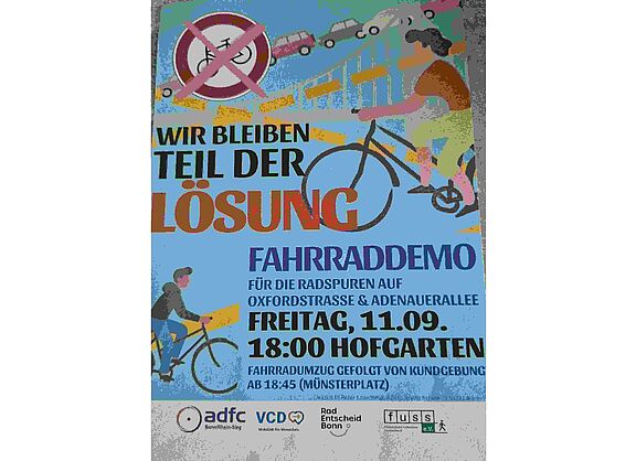 Poster zur Fahrraddemo